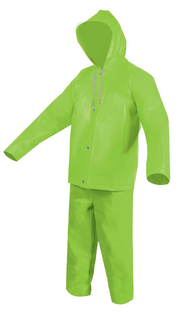 JUEGO IMPERMEABLE ECOFRIENDLY HIGH VISIBILITY VERDE, T-MD.
