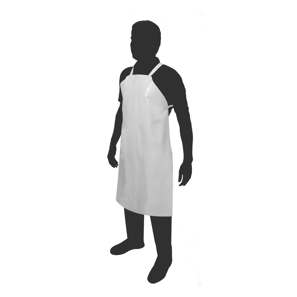 MANDIL BLANCO DE CHAROL CALIBRE 16 CORTE COMPLETO DE 0.70 X 1.10 MTS. COSIDO CON