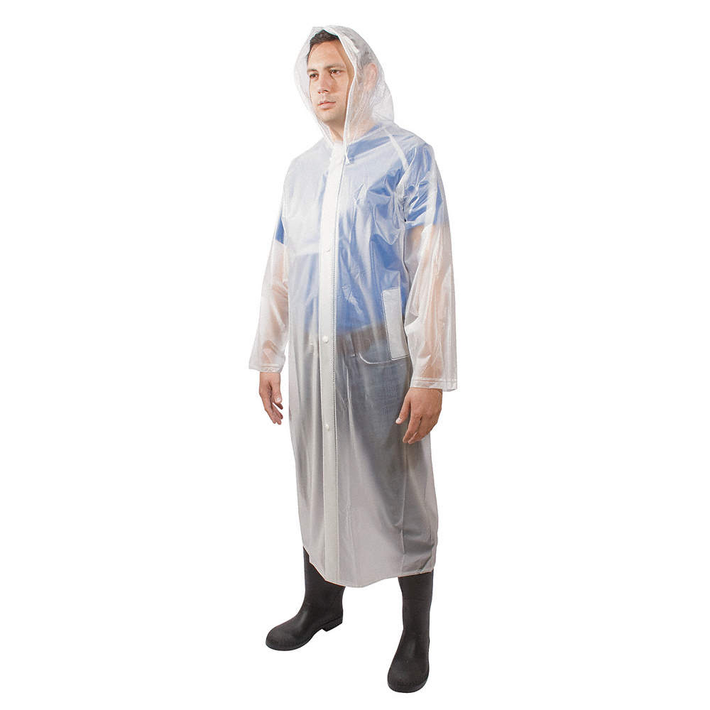 GABARDINA IMPERMEABLE TRANSPARENTE SELLADA LARGA L.