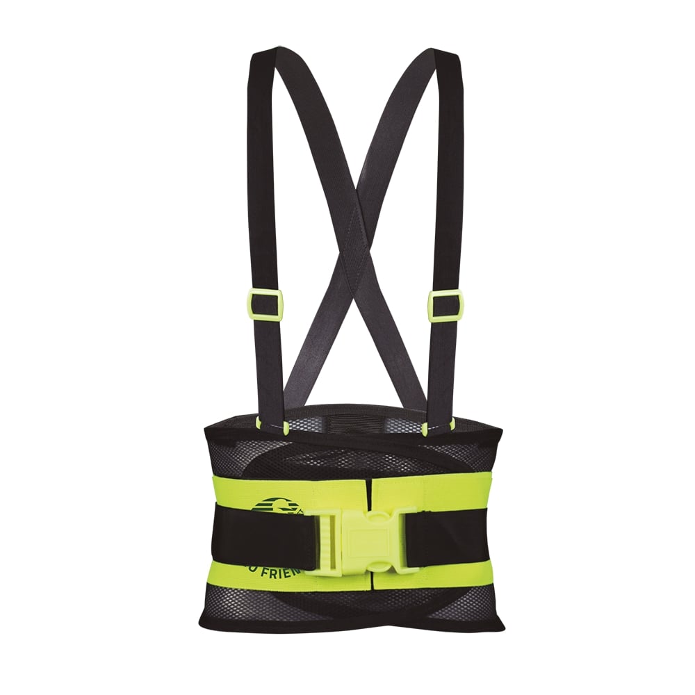 SOPORTE SACROLUMBAR ECOFRIENDLY DE MALLACON CON BANDA DOBLE TERCER CINTURON T-GD.