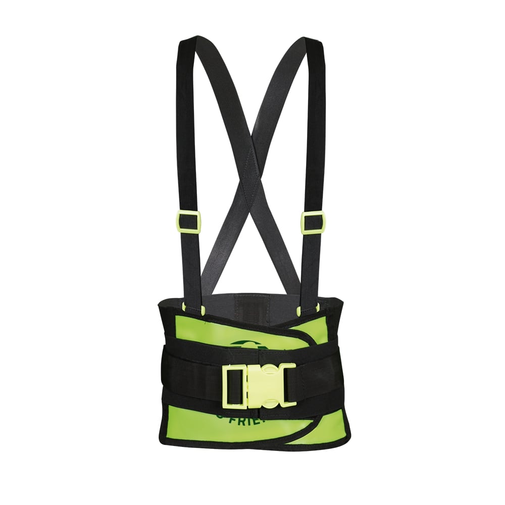 SOPORTE SACROLUMBAR ECOFRIENDLY ELASTICO CON PALETAS HIGH VISIBILITY TERCER CINTURON T-2XG.