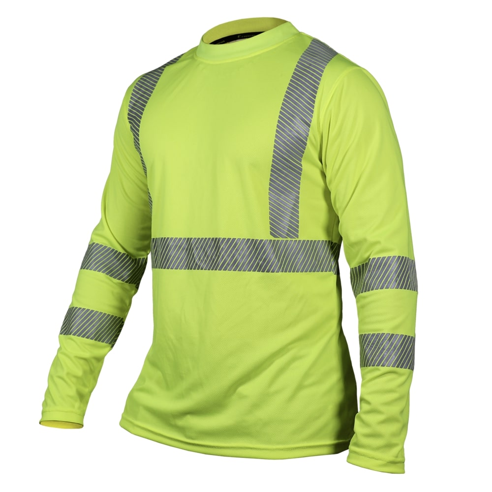 CAMISA ECOFRIENDLY MANGA LARGA CUELLO REDONDO AMARILLA C/REFLEJANTE T-CH.