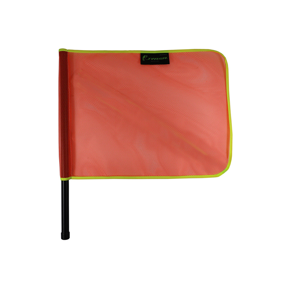 BANDERIN ECOFRIENDLY ANARANJADO DE MALLA SIN REFLEJANTE.