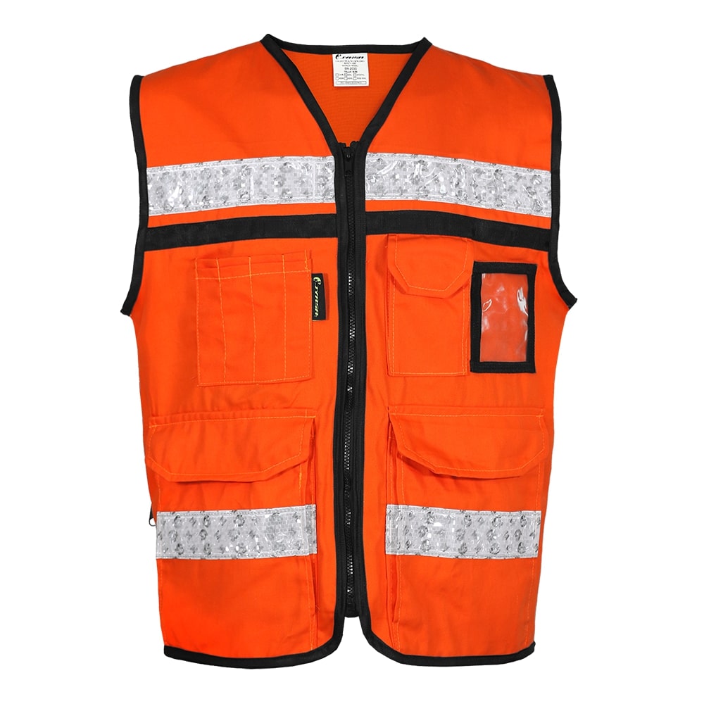 CHALECO RESCATISTA 100% ALGODON ANARANJADO TALLA CHICA