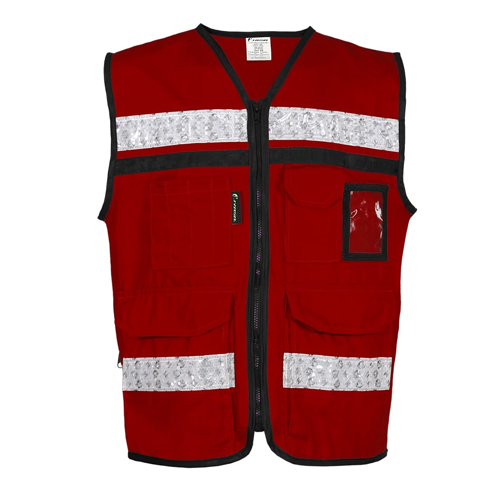 CHALECO RESCATISTA CERRADO GUINDO 100% ALGODON C/ REF TALLA MD