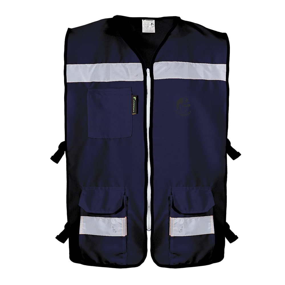 CHALECO RESCATISTA ABIERTO AZUL MARINO ALGODON/POLIESTER CON REFLEJANTE TALLA 2XG
