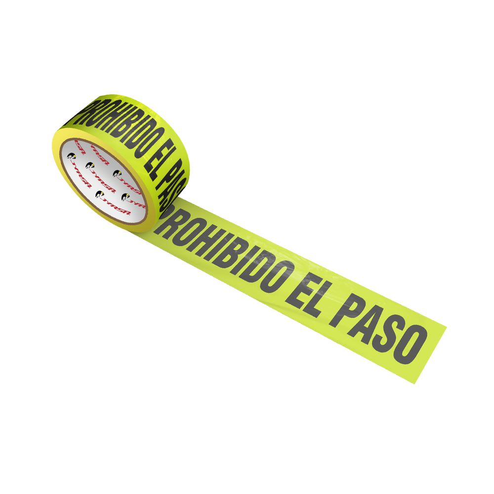 CINTA AMARILLA LEYENDA  PROHIBIDO EL PASO