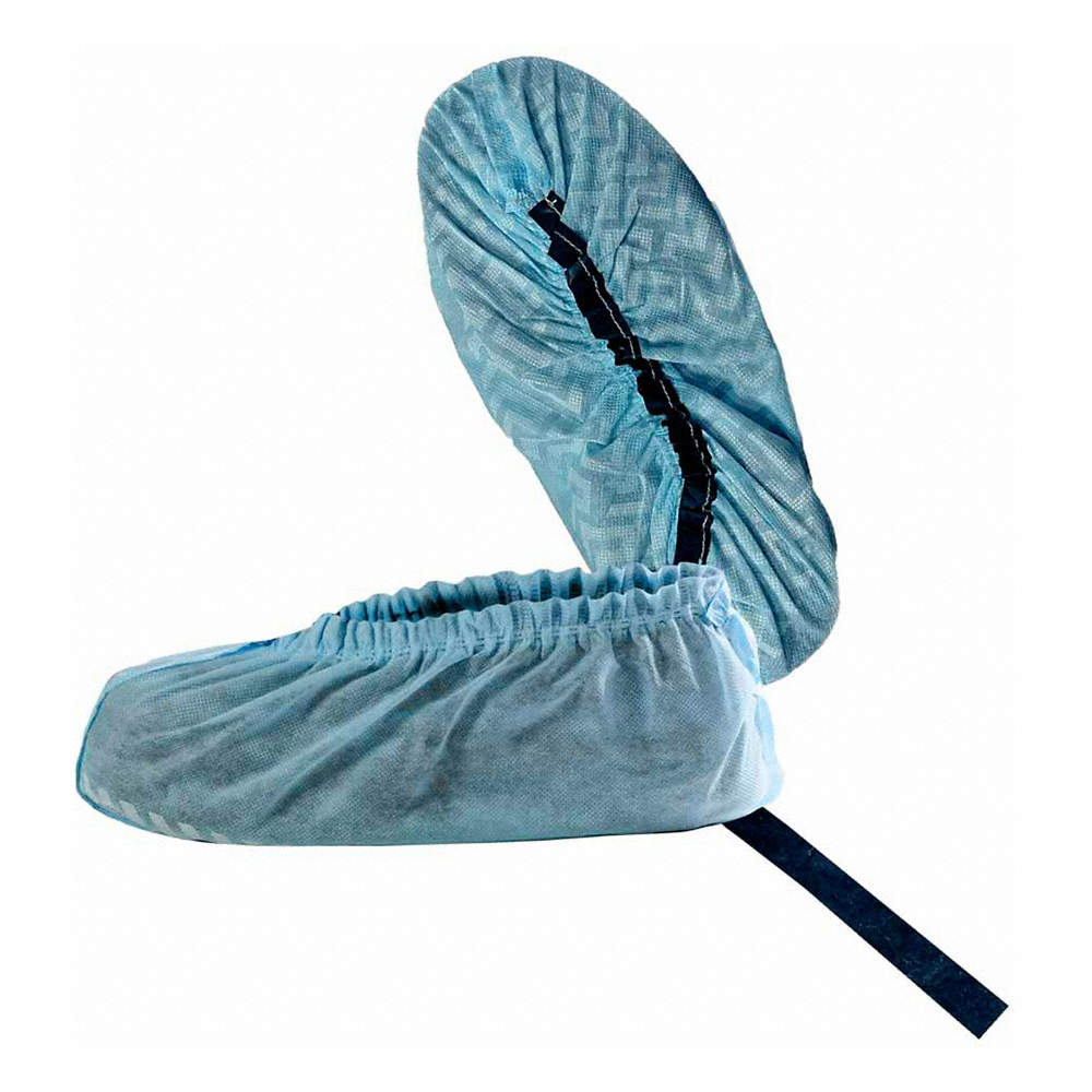 CUBRE ZAPATO ANTIESTATICO DESECHABLE COLOR AZUL CON AJUSTE ELASTICO