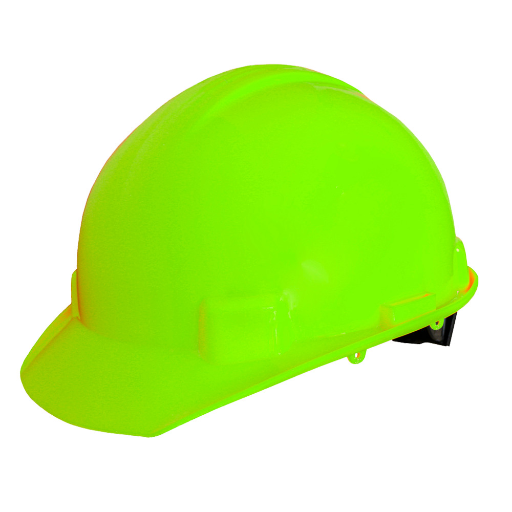 CASCO MATRACA ECOFRIENDLY TIPO 1, CLASE E, SUSP. PLASTICA/TEXTIL 6 PUNTOS AMARILLO HV