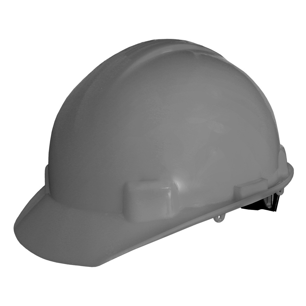 CASCO MATRACA ECOFRIENDLY TIPO 1, CLASE E, SUSP. PLASTICA/TEXTIL 6 PUNTOS GRIS