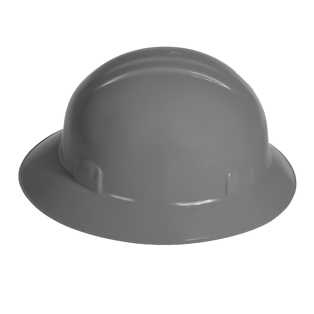 CASCO TIPO ALA ANCHA DIELECTRICO ECOFRIENDLY GRIS SUSPENSION 6 PUNTOS PLASTICA, TIPO 1 CLAS E.