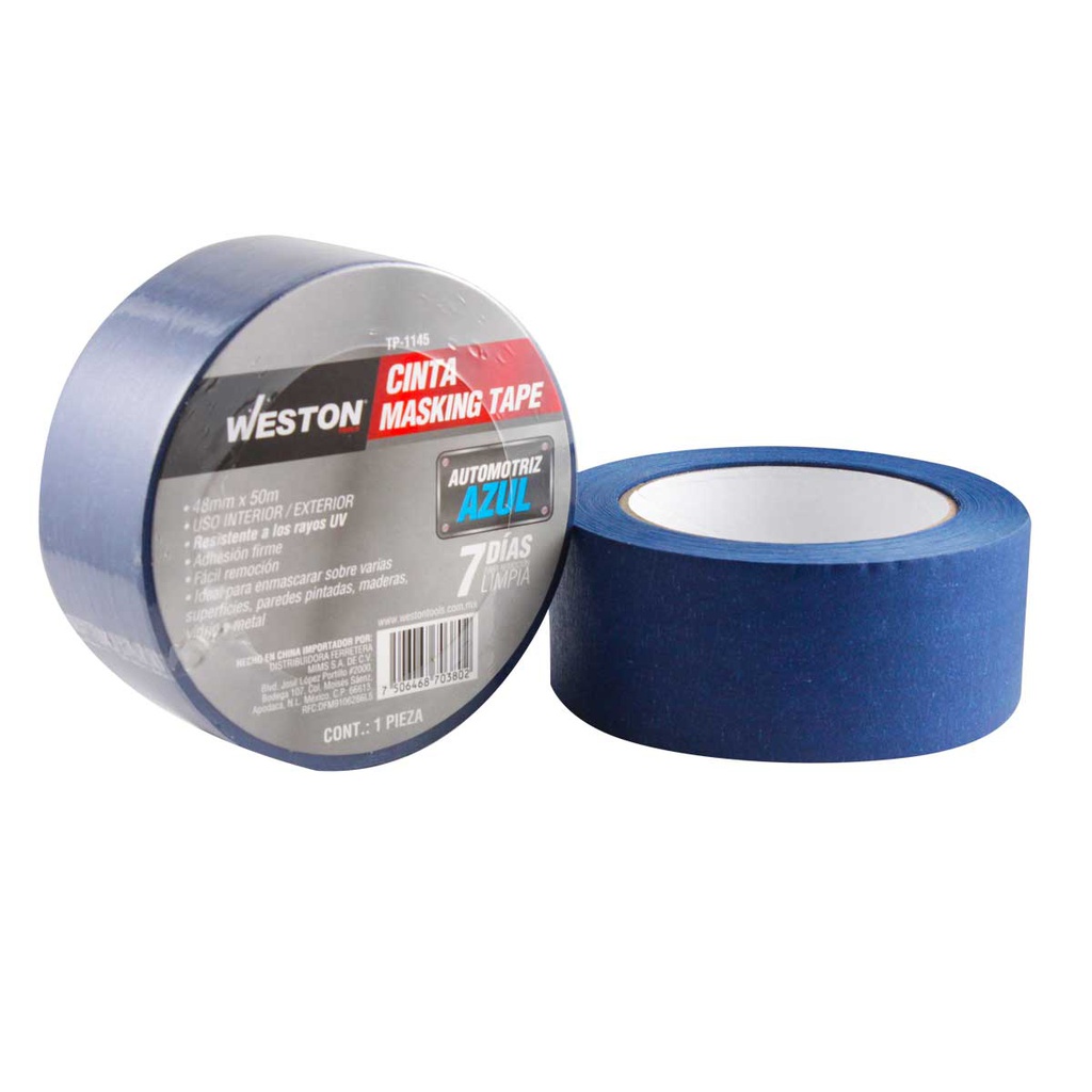 CINTA MASKING TAPE AZUL 7 DÍAS 48MM x 50M