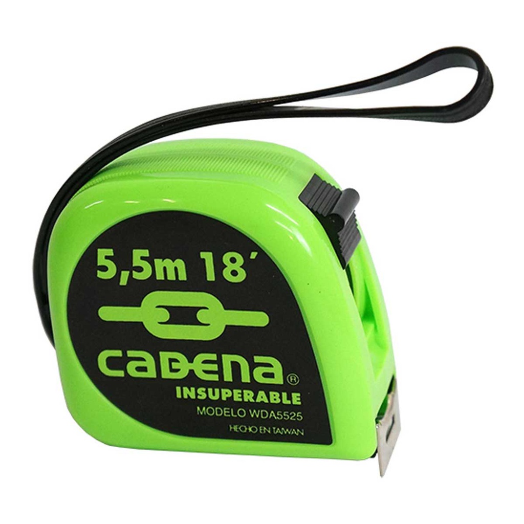 FLEXOMETRO CADENA 5.5 MTS NEON