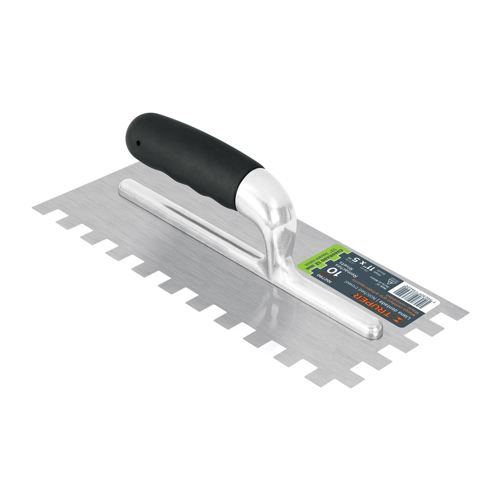 Llana 11' dentado cuadrado 1/2', 10 rem, mango comfort grip