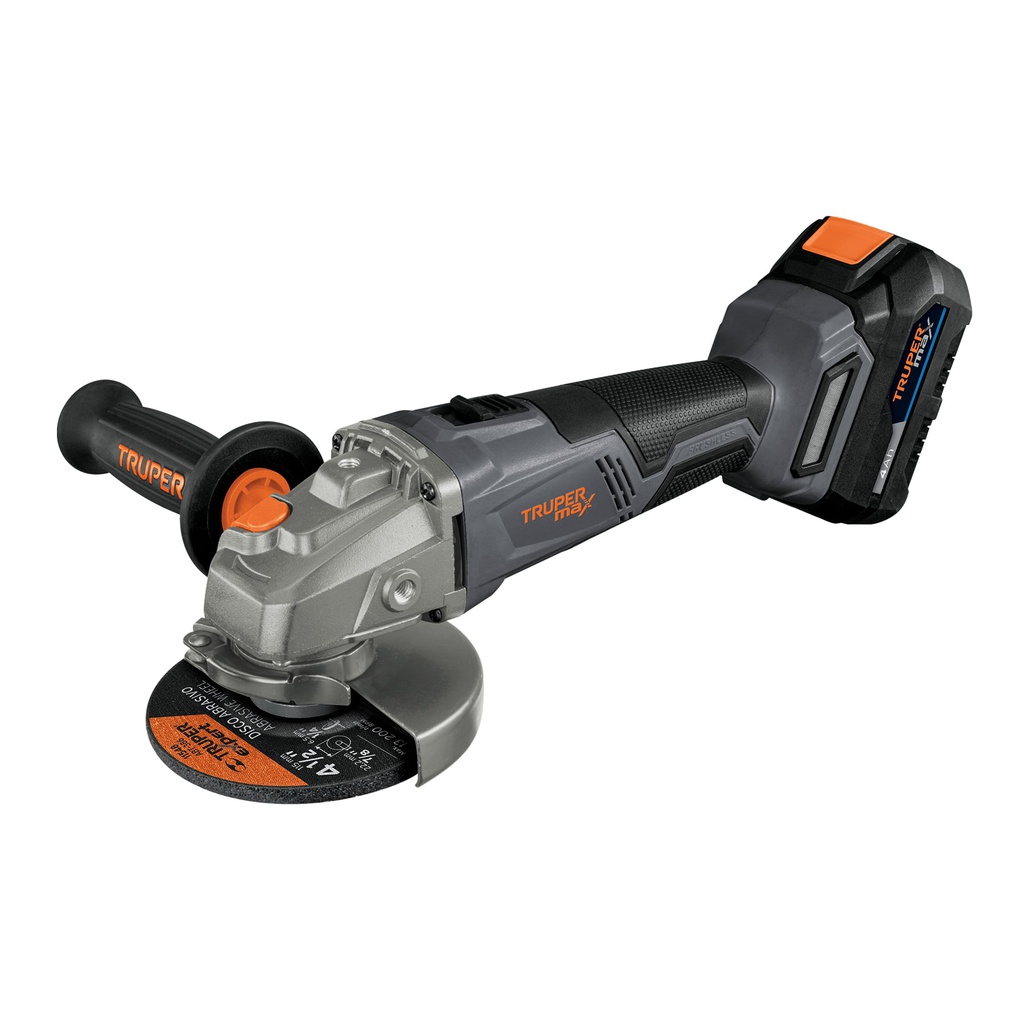 Esmeriladora angular inalambrica 4-1/2', 20V, sin carbones