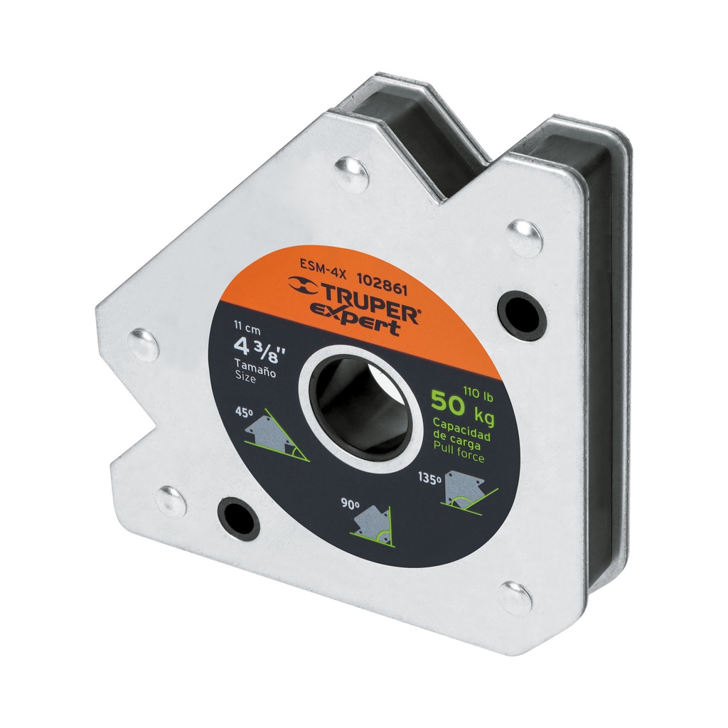 Escuadra magnetica 4' para soldar, capacidad 50 kg, Expert