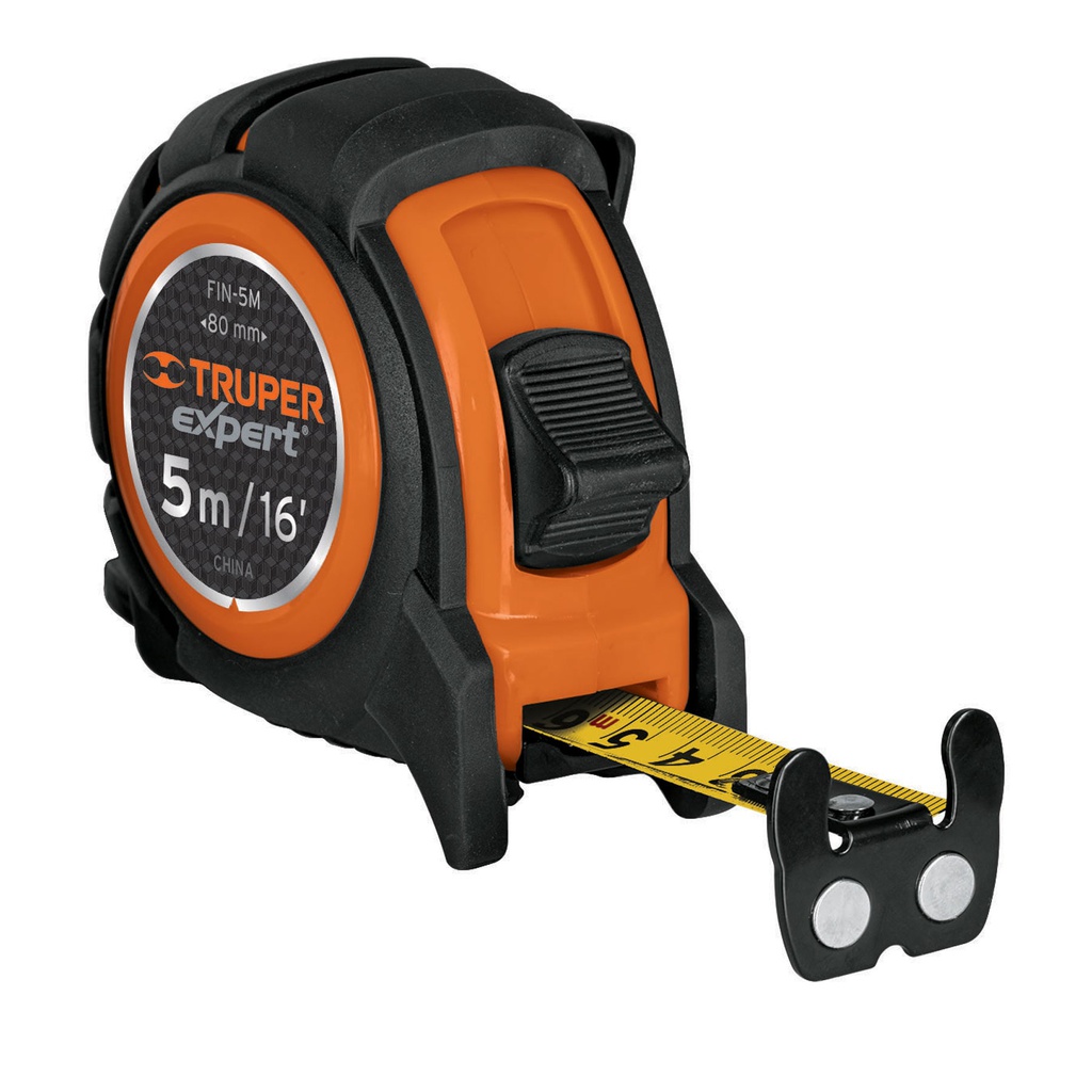 Flexometro industrial contra impactos 5 m cinta 19 mm