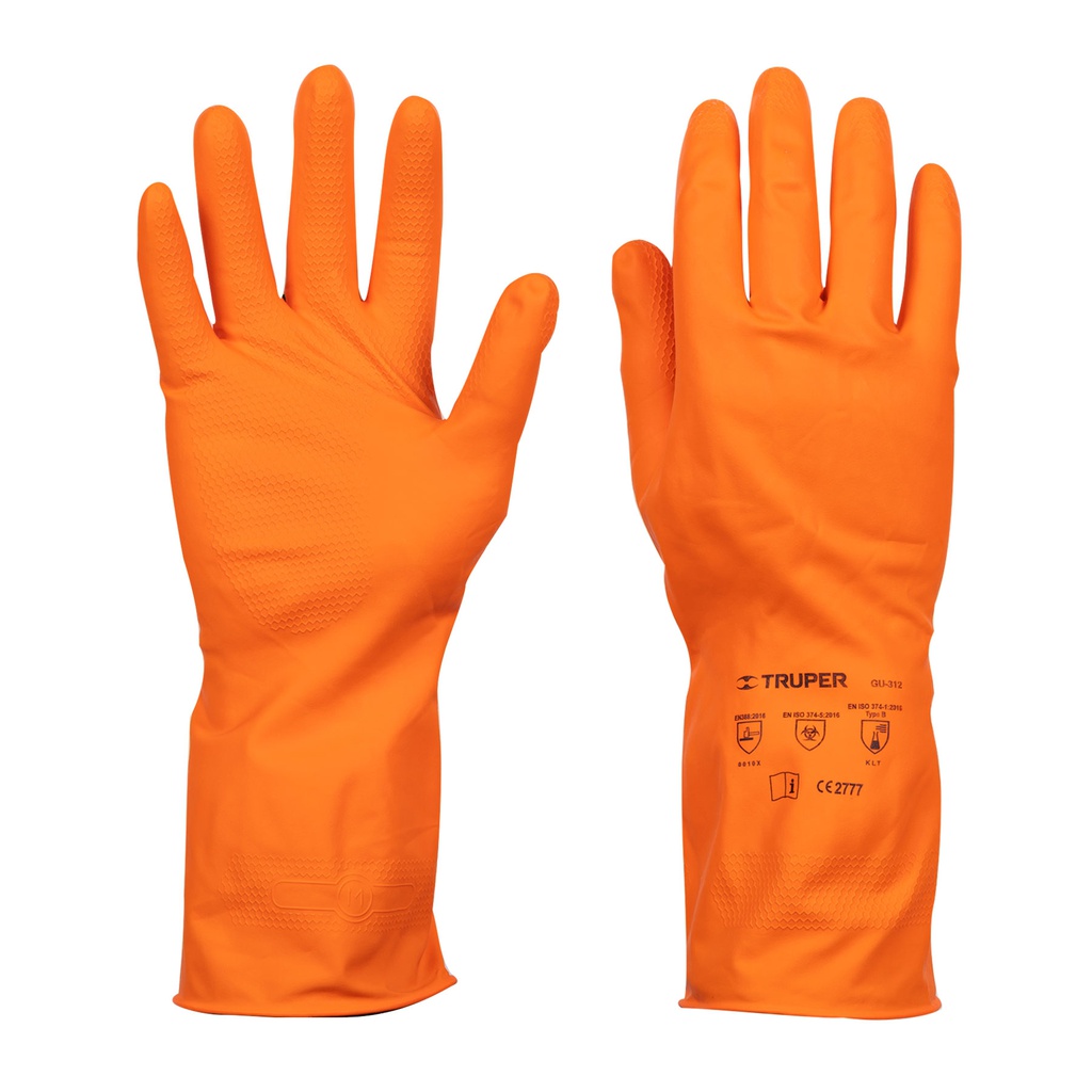 Guantes de latex para limpieza, medianos, Truper