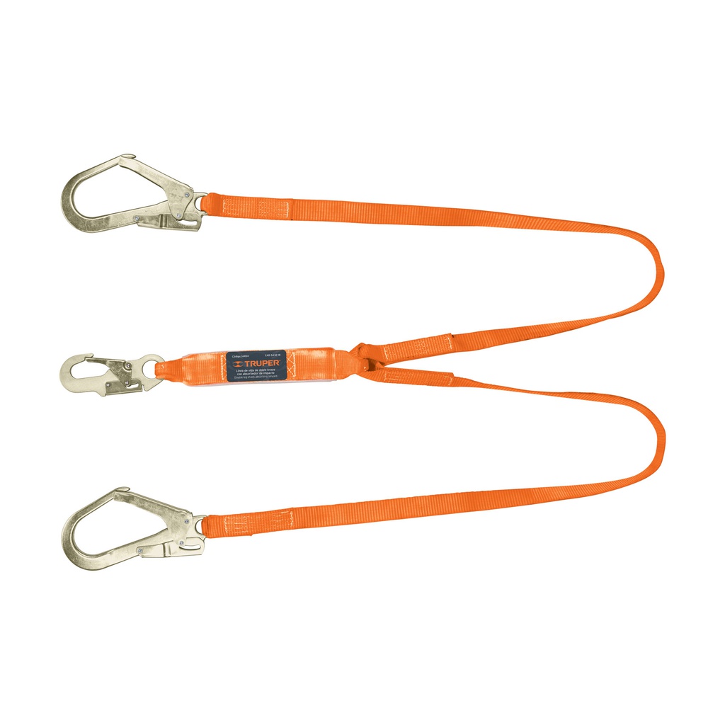 Linea de vida absorbedor impacto, doble brazo, gancho grande