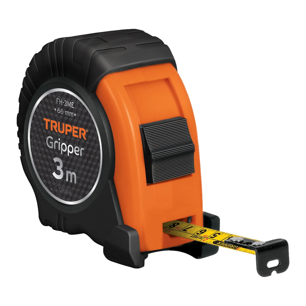 Flexometro contra impactos 3 m cinta 13 mm grad. metrica