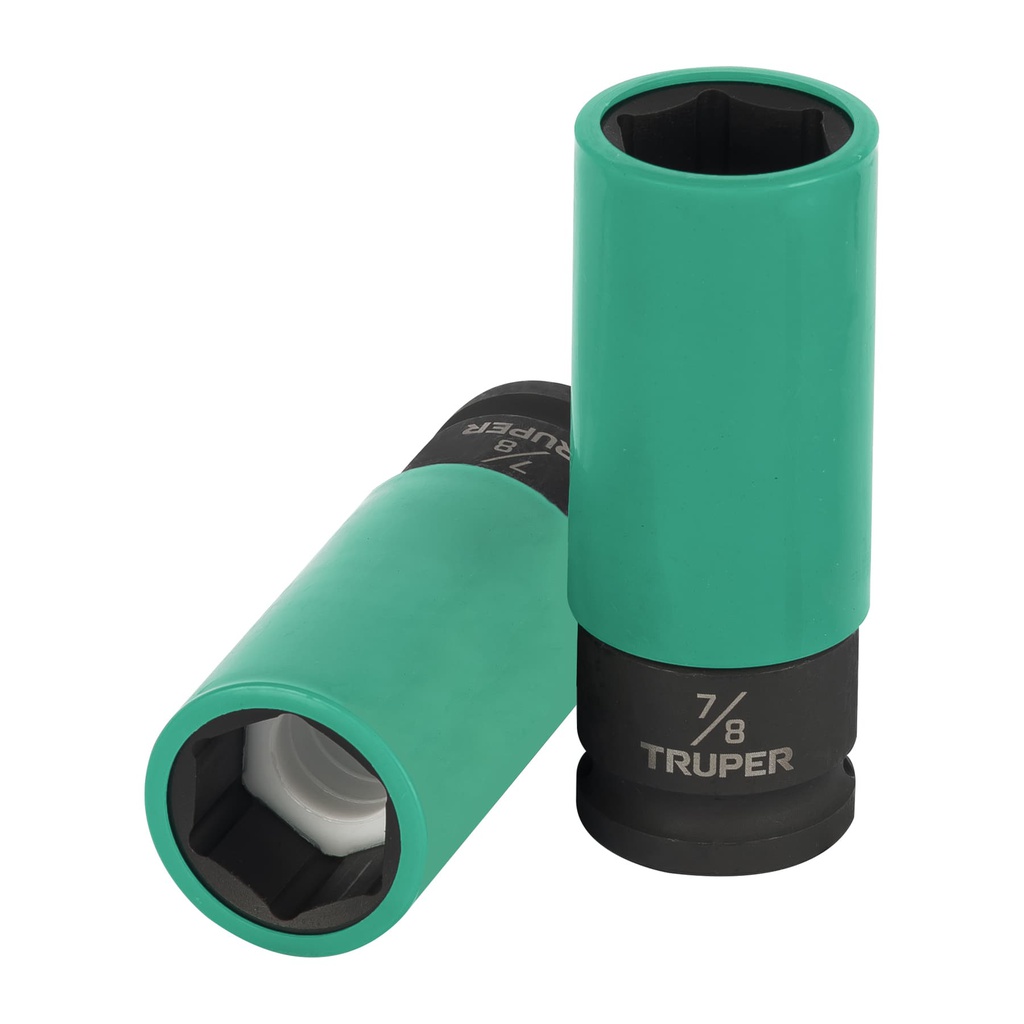 Dado largo impacto prot. plast. 7/8', 6 puntas, cuadro 1/2'