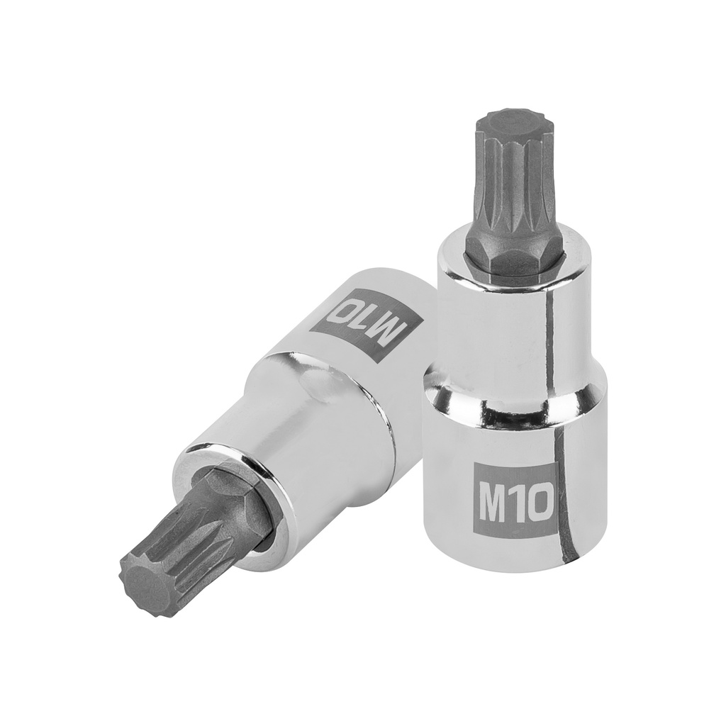 Dado punta corta bristol M10, cuadro 1/2', Truper