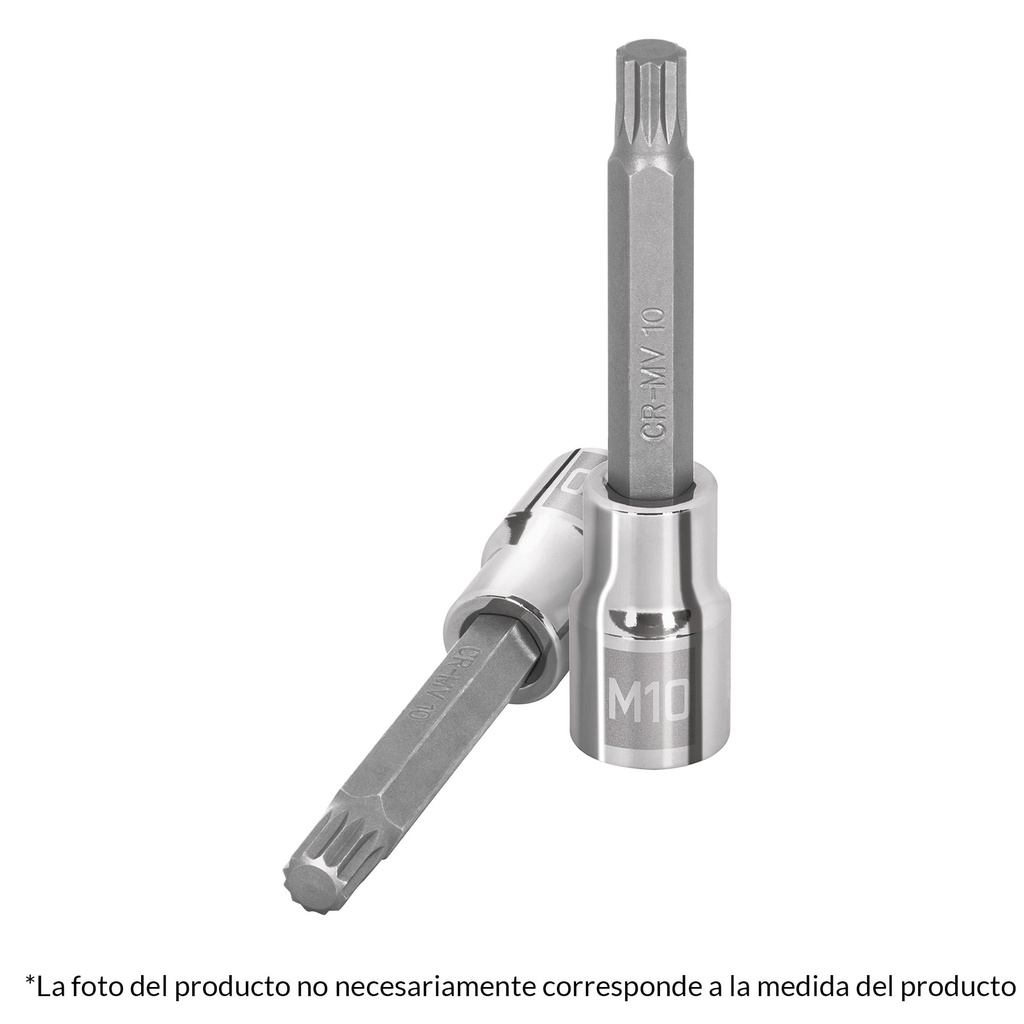 Dado punta larga bristol M16, cuadro 1/2', Truper