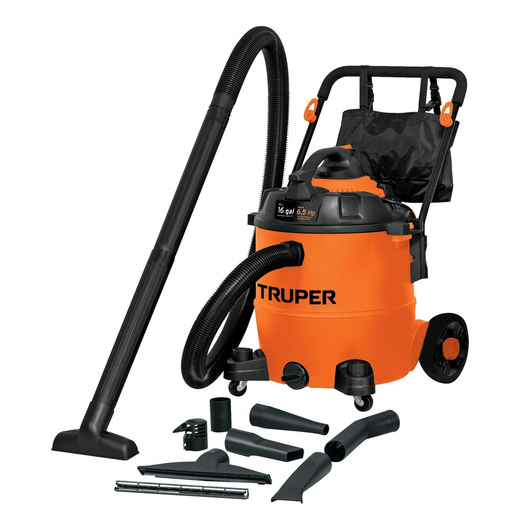 Aspiradora/sopladora de solidos y liquidos, 16 gal, plastica