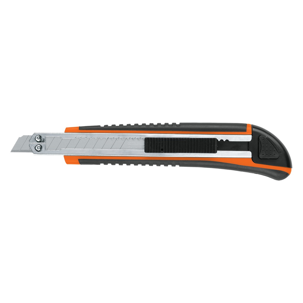 Cutter 9 mm profesional con alma metalica y grip, Truper
