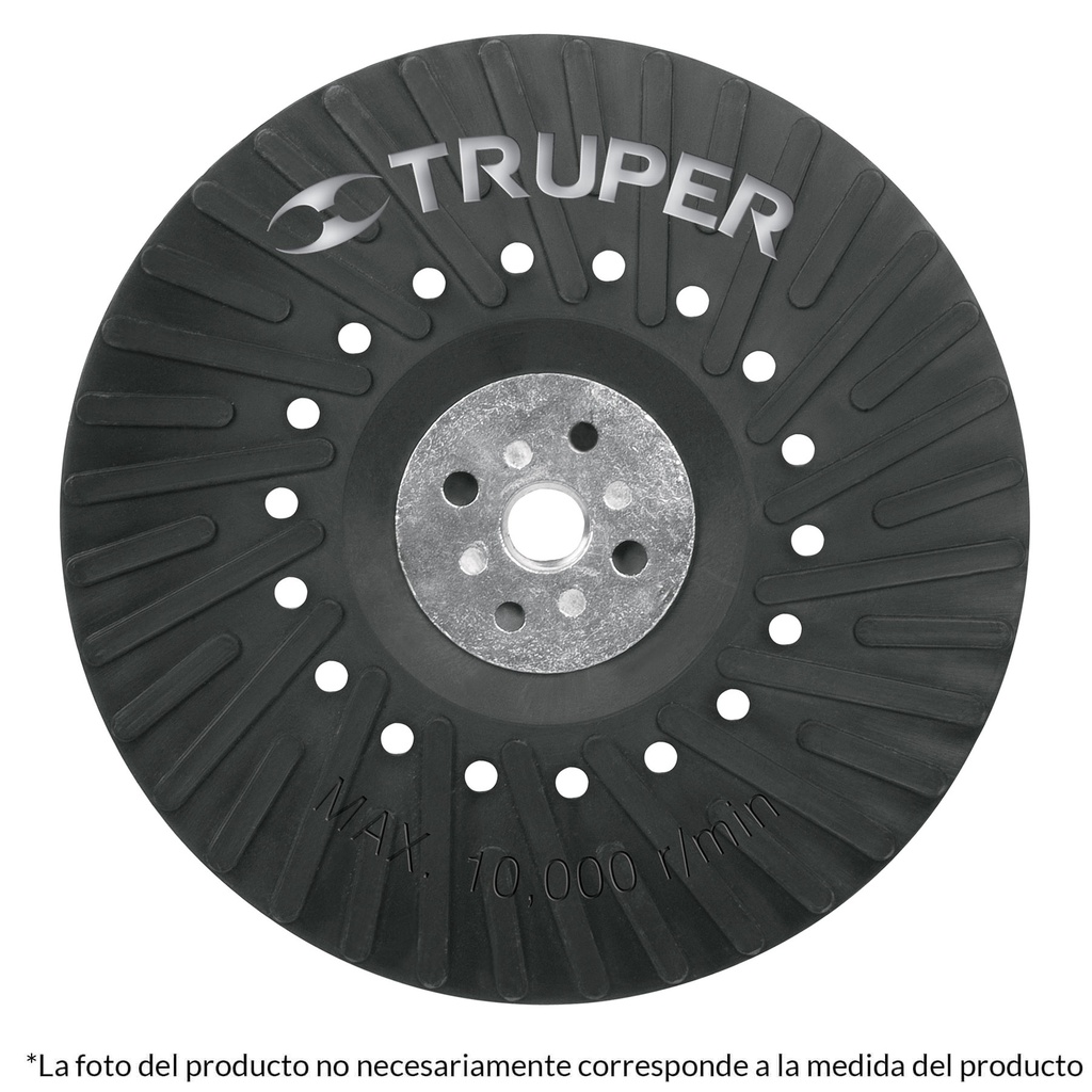 Respaldo para discos de lija 7', eje 5/8-11, Truper