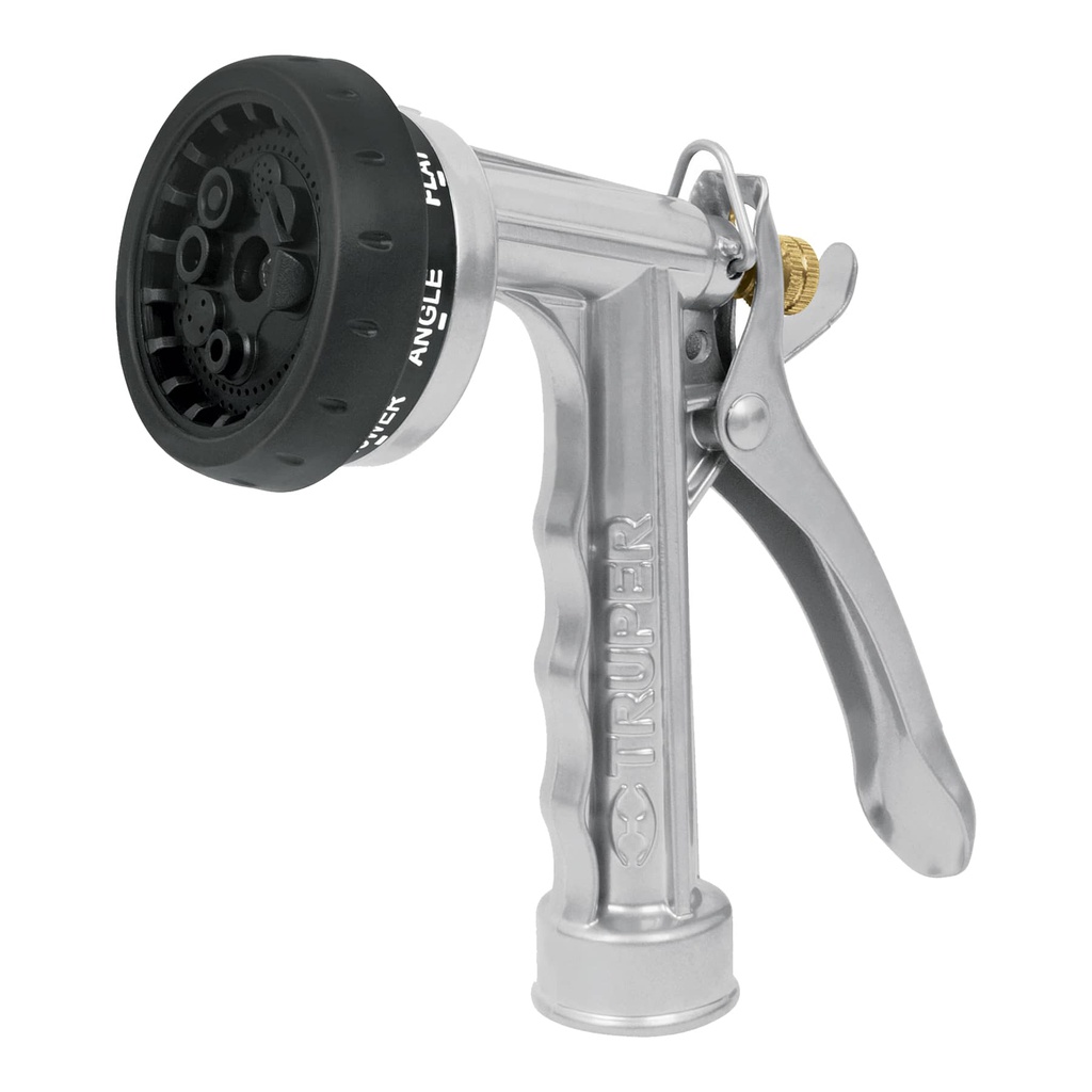 Pistola para riego de 8 funciones metalica, Truper