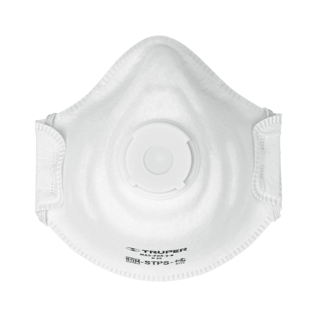 Respirador N95 con valvula para polvos y particulas, Truper