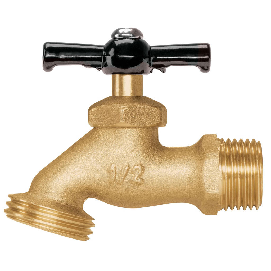 Llave para manguera, de laton, 100 g, entrada 1/2', Pretul