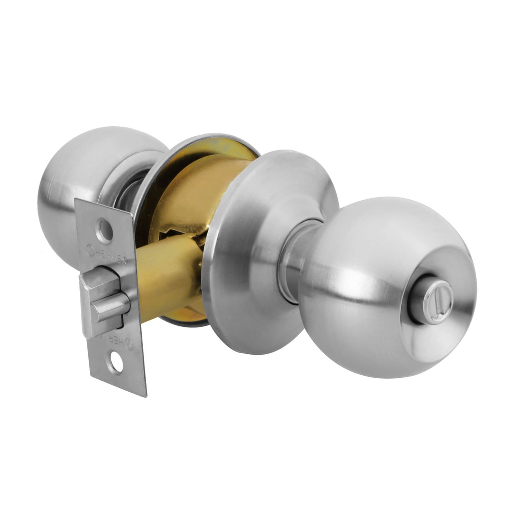 Cerradura tipo esfera, cilindrico, recamara, cromo, Basic