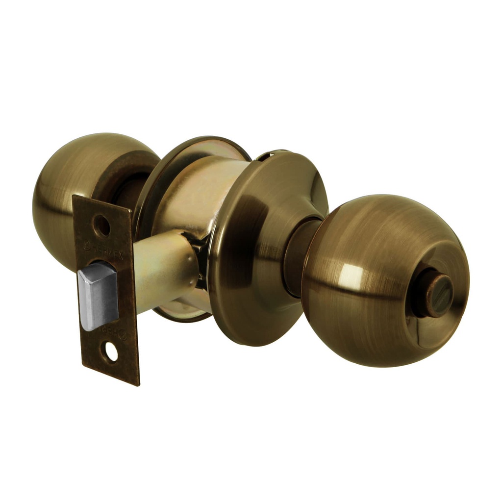 Cerradura tipo esfera, cilindrico, baño, antiguo, Basic