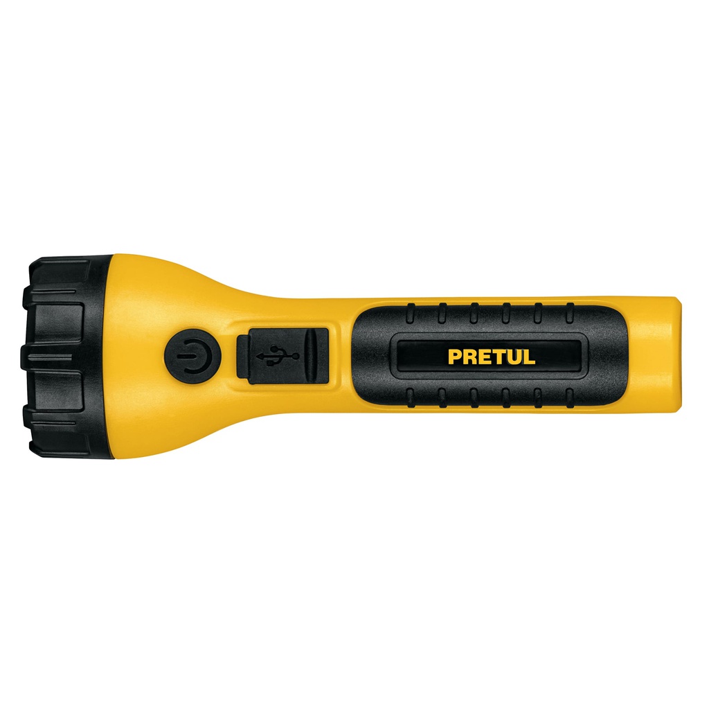 Linterna plastica recargable de LED, 120 lumenes, Pretul