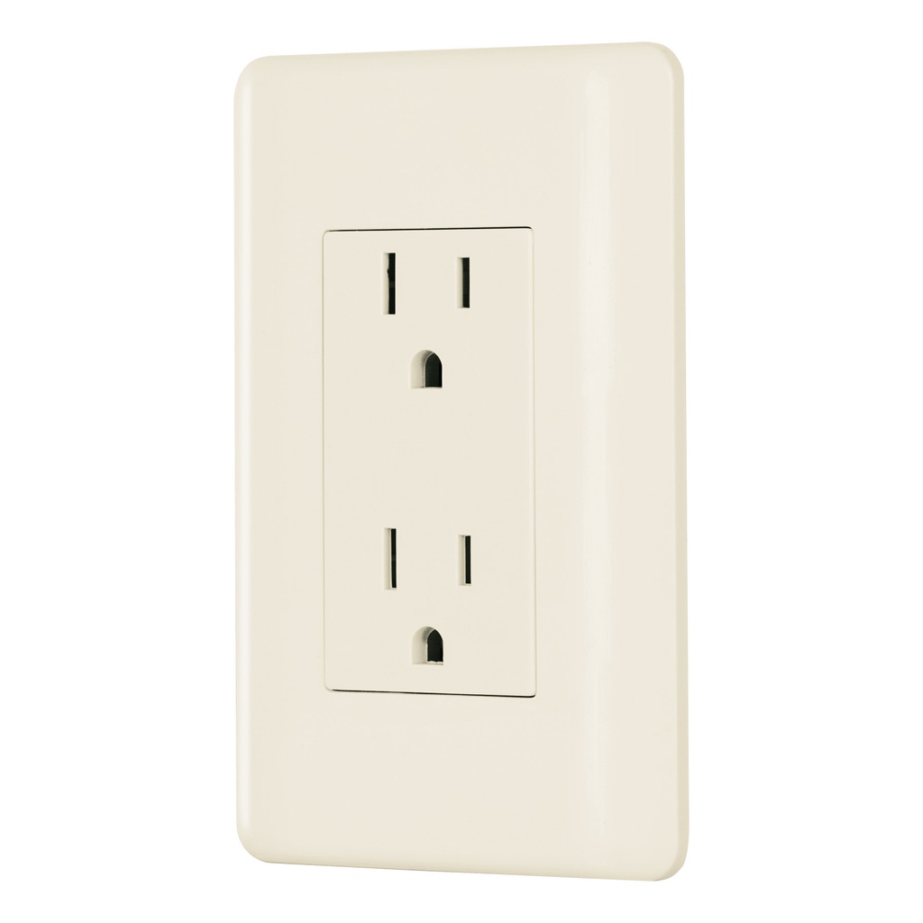 Contacto duplex aterrizado, marfil, Volteck Basic