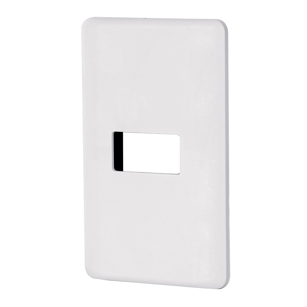 Placa 1 modulo de ABS, blanca, Volteck Basic