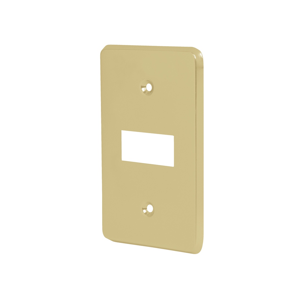 Placa 1 modulo, de aluminio, linea Economica, Volteck