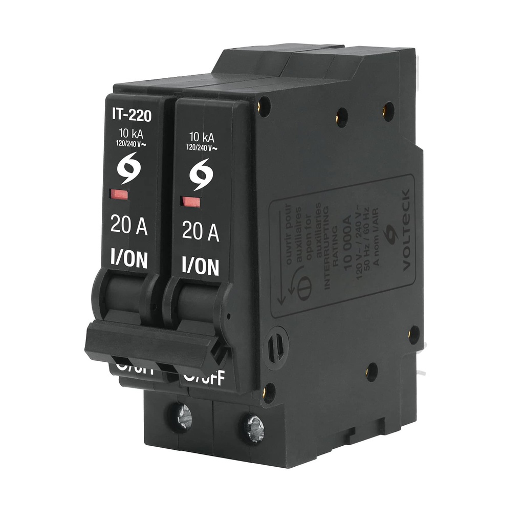 Interruptor termomagnetico 2 polos 20 A, Volteck