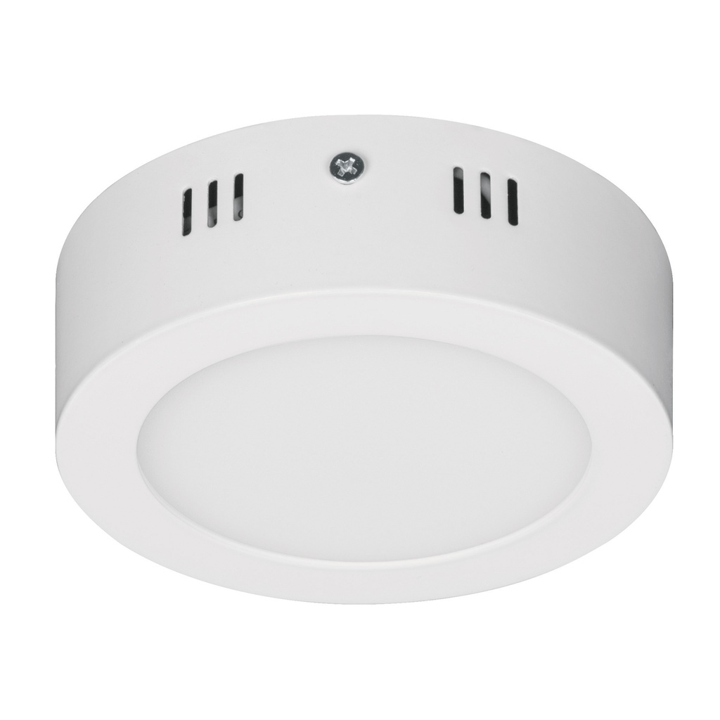 Luminario LED tipo plafon 6 W, redondo, luz de dia, blanco