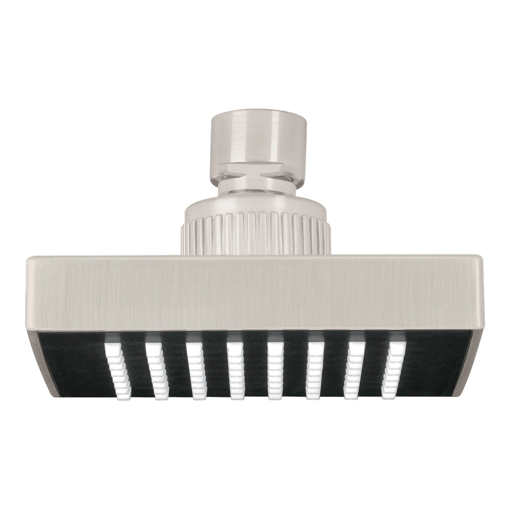 Regadera cuadrada ABS 4' acabado satin sin brazo, Foset