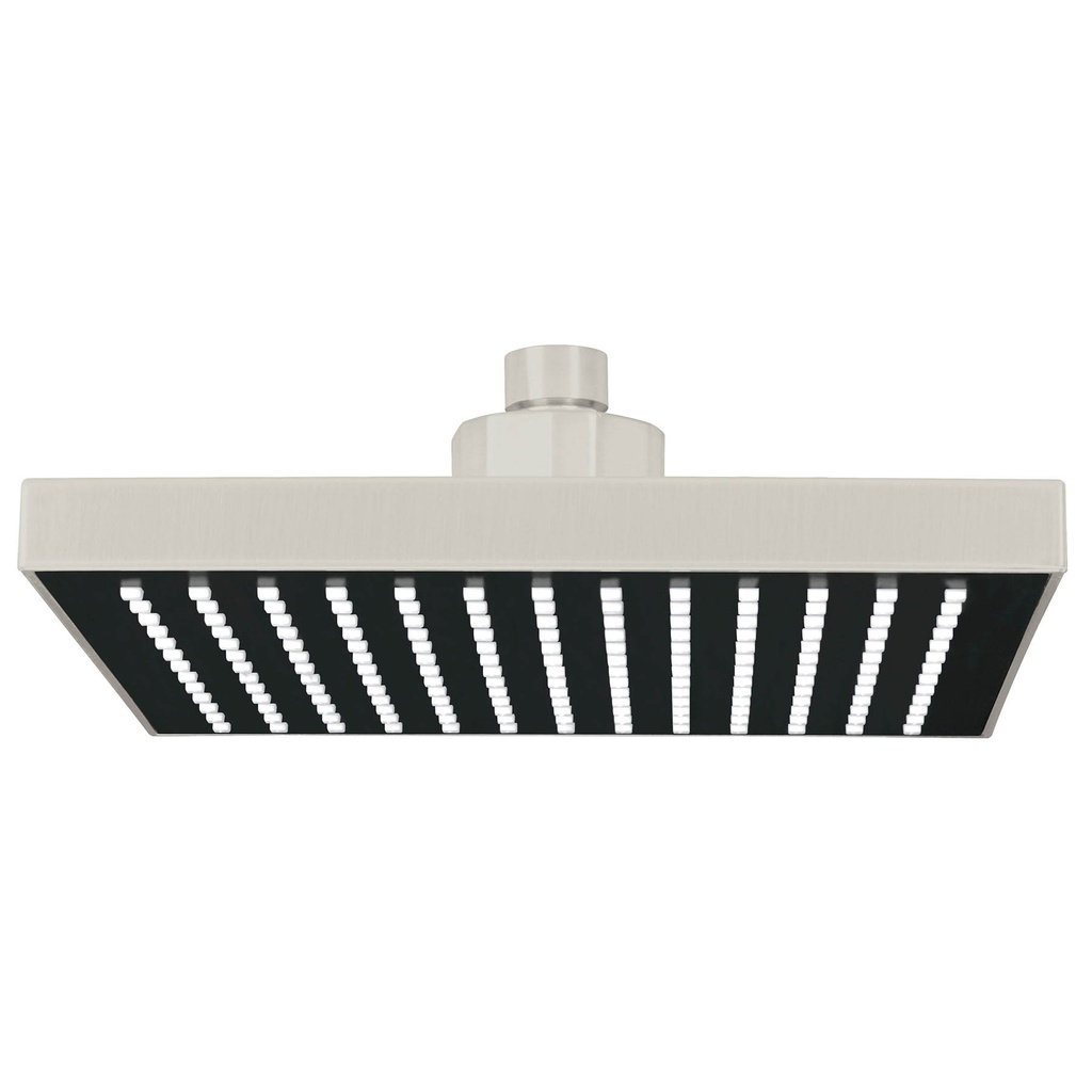 Regadera cuadrada ABS 8' acabado satin sin brazo, Foset