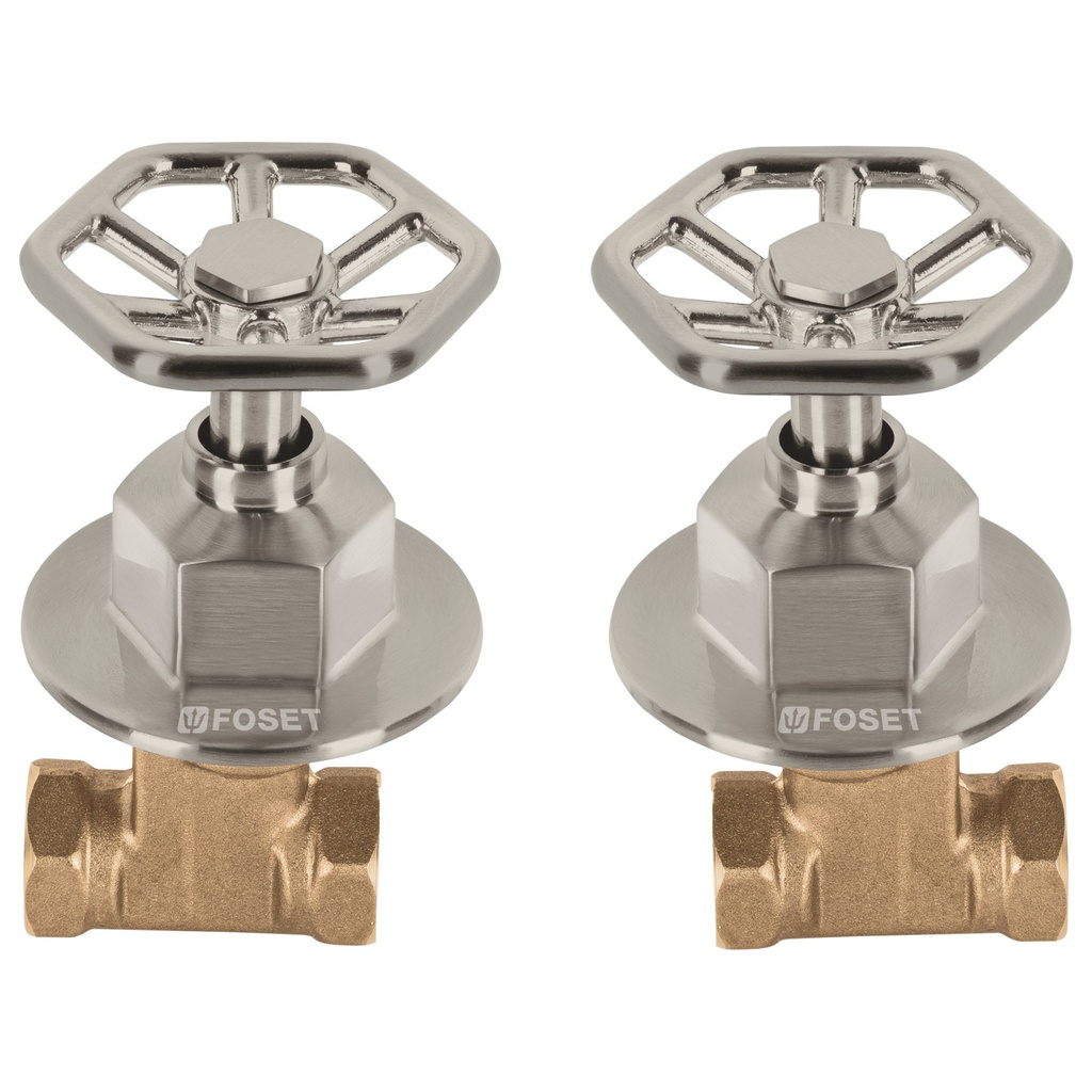 Juego llaves empotrar roscables, volante satin, Tubig