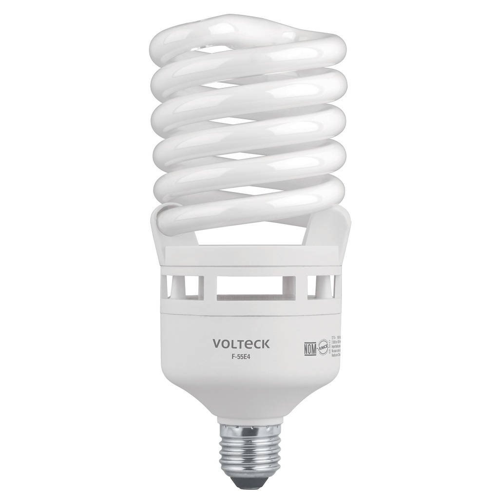 Lampara espiral T4 55 W alta potencia luz de dia, caja