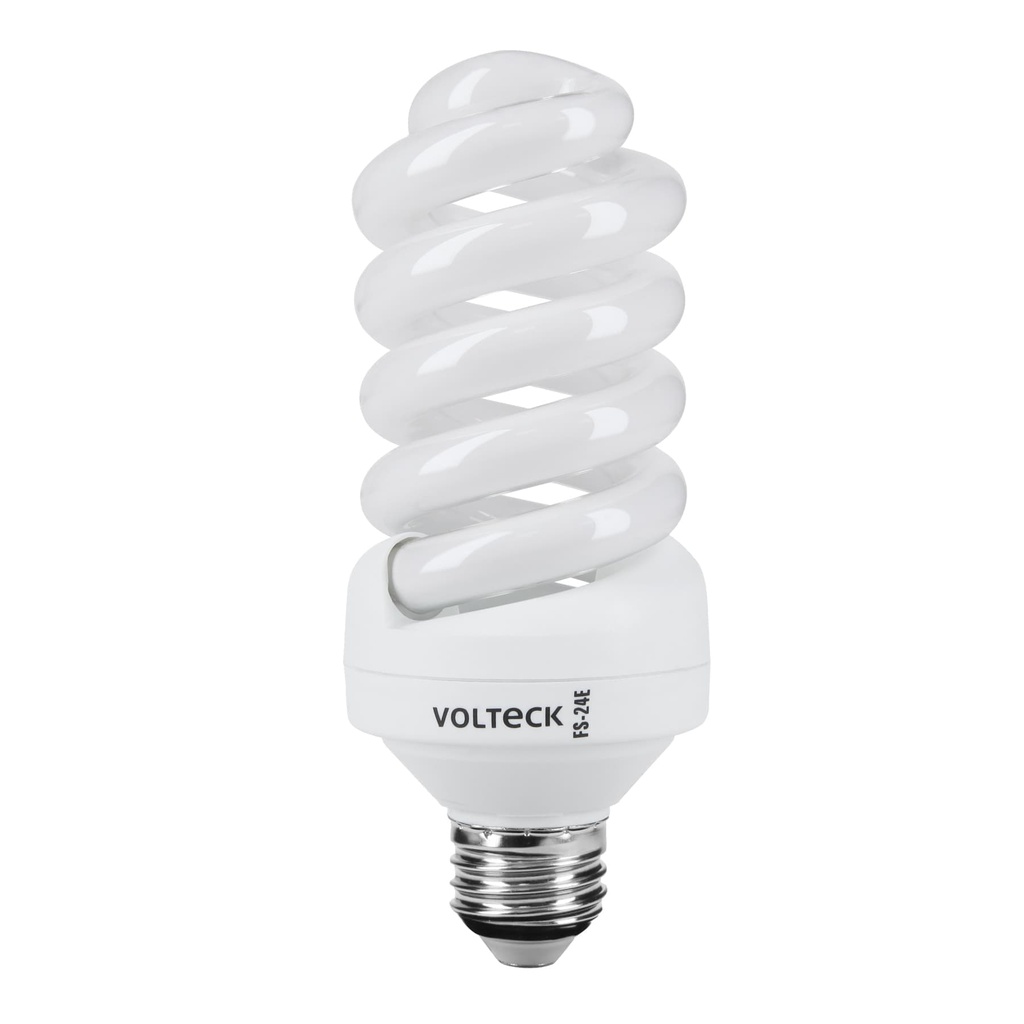 Lampara espiral T4 24 W luz neutra en blister, Volteck