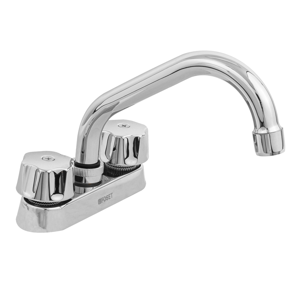 Mezcladora 4' para lavabo, tubular, cartucho compresion