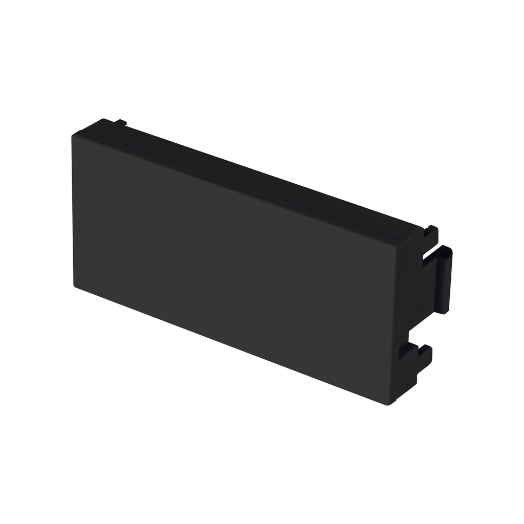 Tapon ciego negro de 1 modulo, linea Lisboa, Volteck