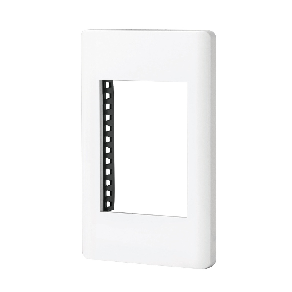 Placa blanca de 1 ventana 3 modulos, linea Lisboa, Volteck