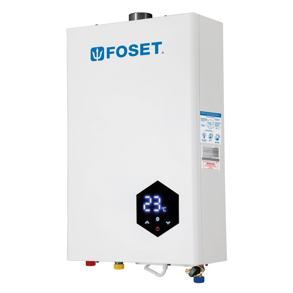 Calentador instantaneo modulante, 16L, 3 serv, gas LP, Foset